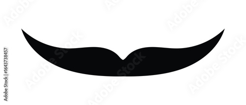 Mustache icon, flat style abstract beard icon, vector illustration. 