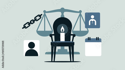 Justice and Human Rights Illustration design