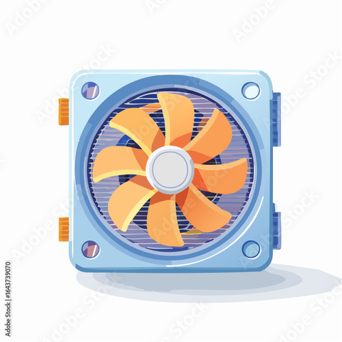Modern Cooling Fan Design: Graphic Illustration for Computer Hardware