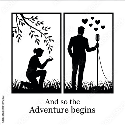 Kevin's silhouette design illustrates a fun family fitness poster, a symbol of good news for business