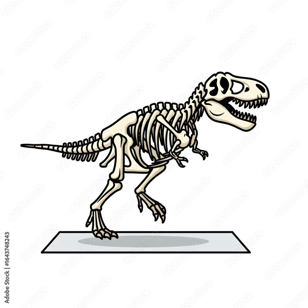 Obraz premium Dinosaur skeleton model of Tyrannosaurus rex on display 