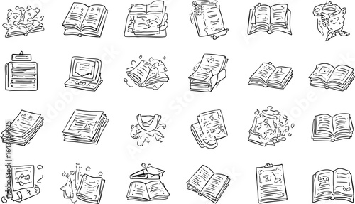 Minimalist Education and Learning Line Icons Set