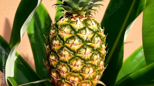 Pineapple Amidst Lush Green Foliage