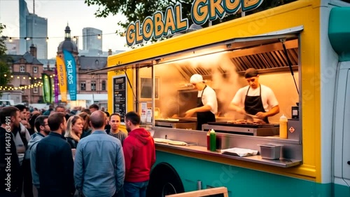 Global Grub Food Truck: Gourmet Burgers and Fries