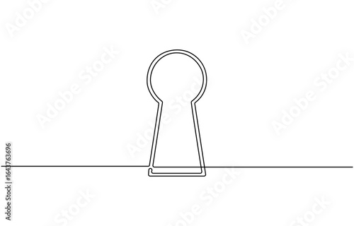 Car keys, car loan one line art, vector.