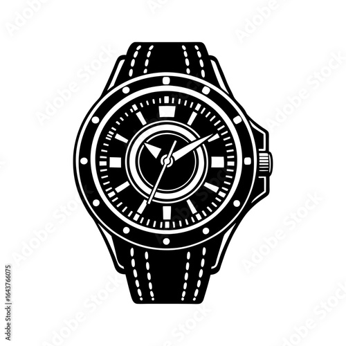 watch silhouette vector art