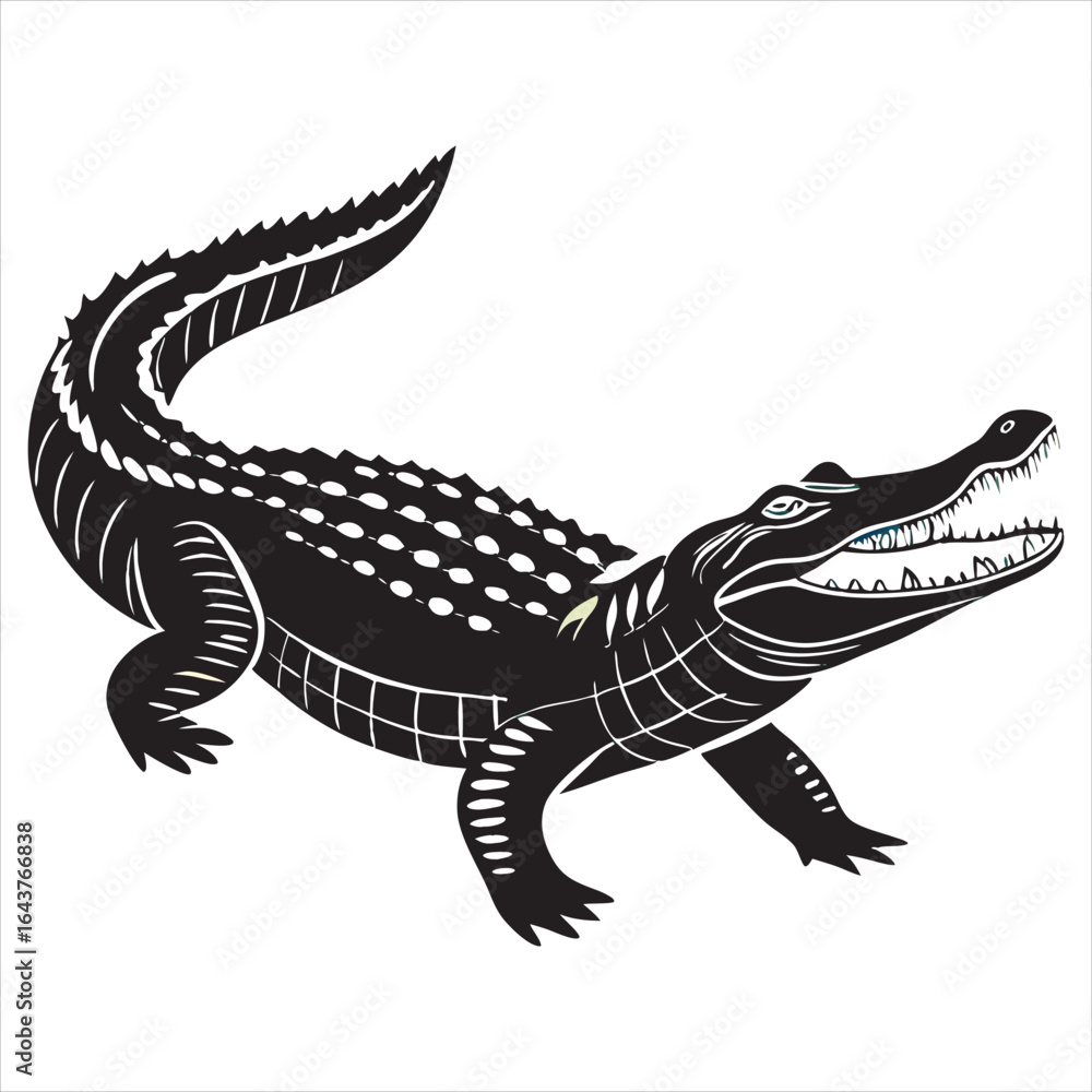 Fototapeta premium Printamerican-alligator-vector