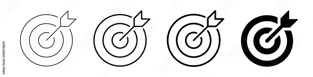 Target icon set.Target Line Icon Design, Stock Illustration. Goal symbol collection. Simple target with arrow Target icon set.Target Line Icon Design, Stock Illustration. Goal symbol collection. Simple target with arrow