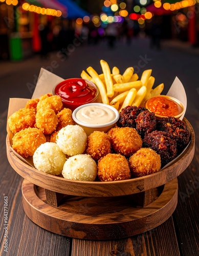 Fried appetizers variety platter