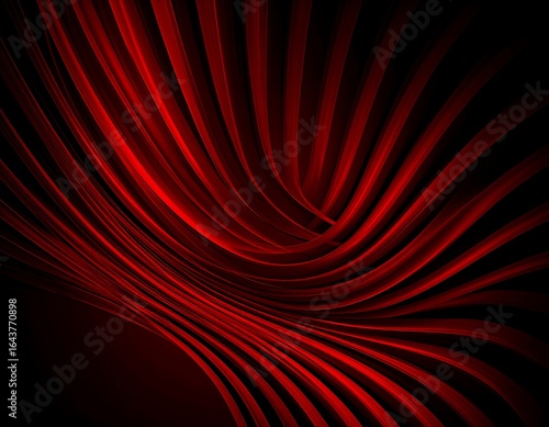 Abstract red swirly lines on dark background