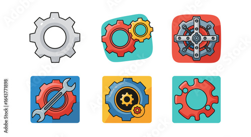 Illustration of fitness equipment including dumbbells treadmill kettlebells and exercise bike shown