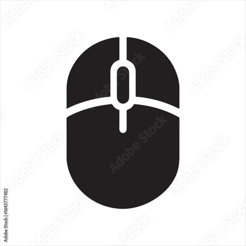 computer mouse vector silhouette clip art logo design concept illustration