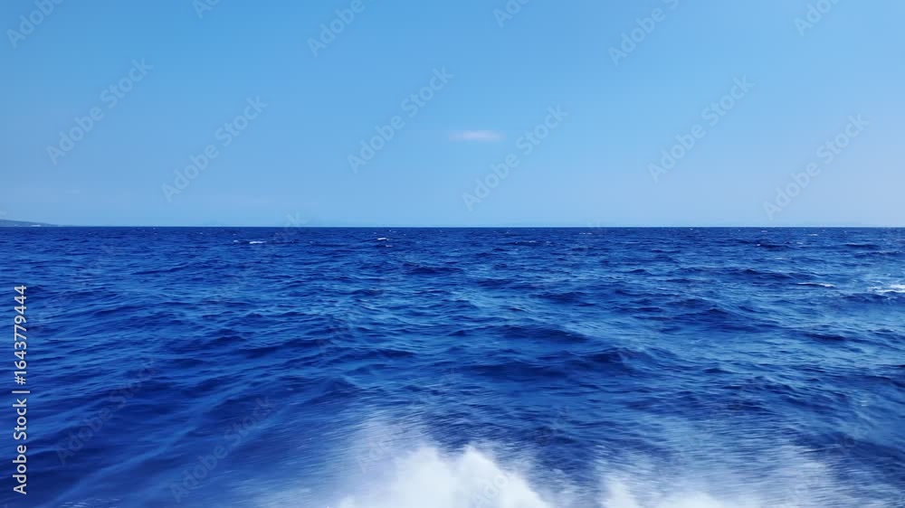 captivating view, showcasing strong pitching, high waves and vibrant white foam splashing against hull in turbulent waters, slow motion captivating view, showcasing strong pitching, high waves and vibrant white foam splashing against hull in turbulent waters, slow motion