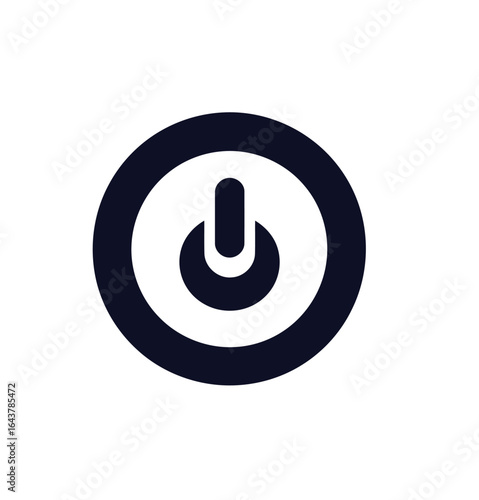 Power Button Icon Modern Vector Illustration for User Interface Design and Technology Concepts