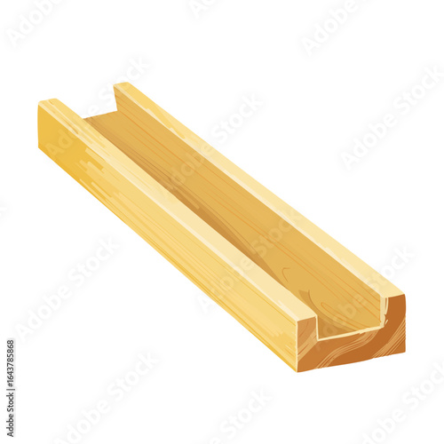 Wooden Groove Plank Object Construction Timber Lumber Carpentry Woodwork Detail Material