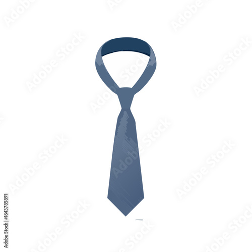 Elegant blue tie illustration business attire formal fashion neckwear accessory style single isolated