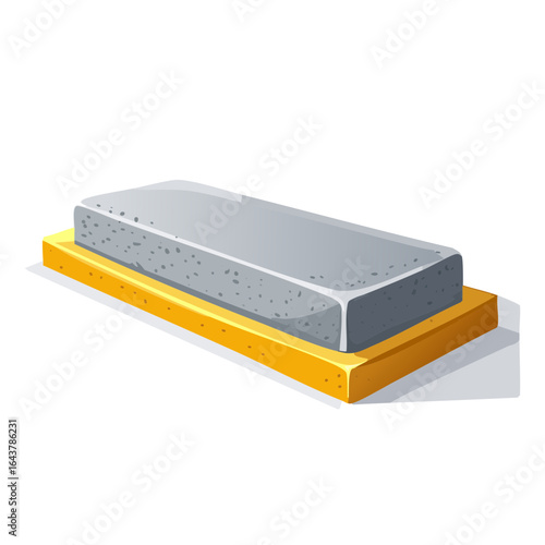 Insulation layers graphic with concrete and sponge materials. Home improvement illustration.