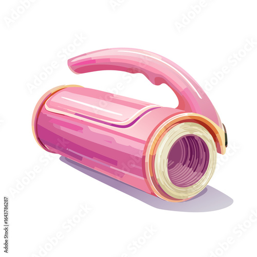 Bright Pink Lint Roller for Removing Pet Hair Dust Fuzz Fibers Cleaning Apparel Garments Upholstery