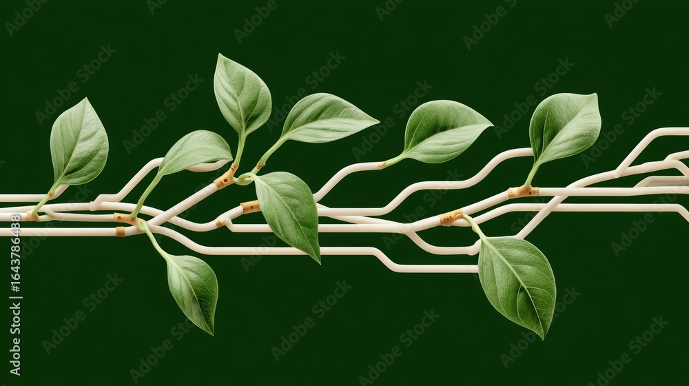 custom made wallpaper toronto digitalFlourishing green plant, a closeup of vibrant leaves and stem showcasing nature's growth