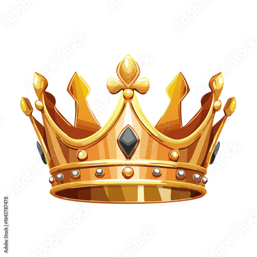 Ornate golden crown illustration luxury royal wealth royalty jewelry king queen symbol