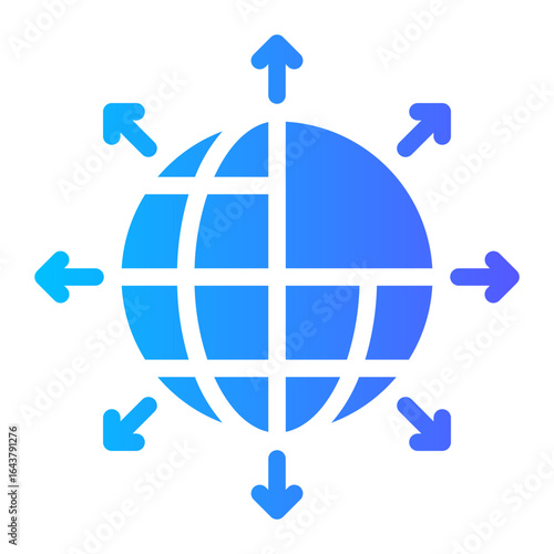 market expansion gradient icon