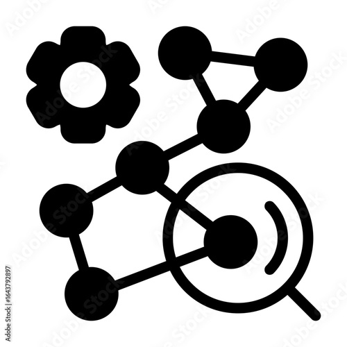 Clustering Semi Solid Vector Icon