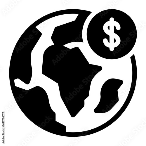global finance glyph icon