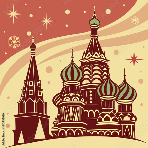 Moscow Saint Basil’s Cathedral Illustration – Russian Landmark Vector Art