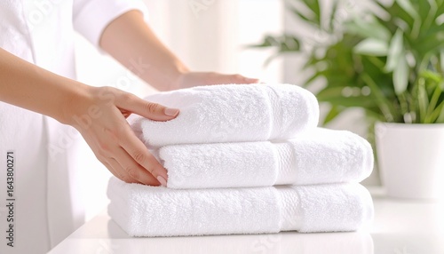 Wallpaper Mural 白いタオルをたたむ手 Torontodigital.ca
