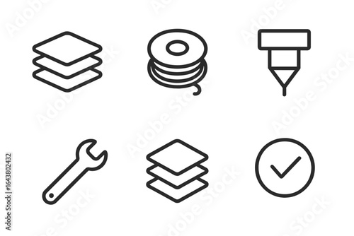 Creative illustration of tools and materials used in design and crafting projects