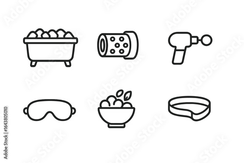 Collection of spa and relaxation items for personal wellness and self-care routines