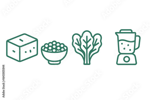 Healthy meal preparation with ingredients and kitchen tools at home for nutritious eating