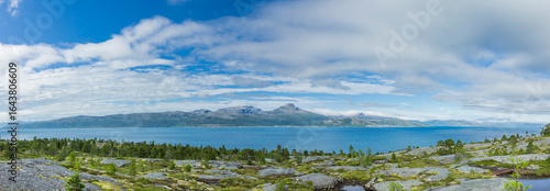 Blick von Skarstad auf Evenes in Troms bei Narvik