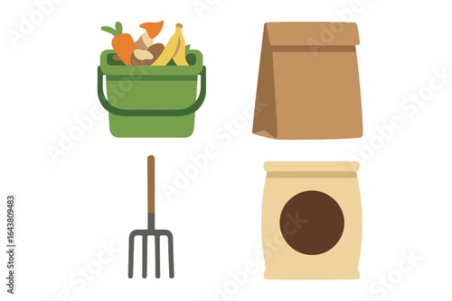 Sustainable gardening tools and compost materials for eco-friendly practices in backyard gardening