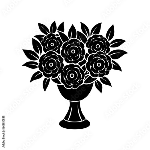 Photos wedding floral centerpiece silhouette vector art