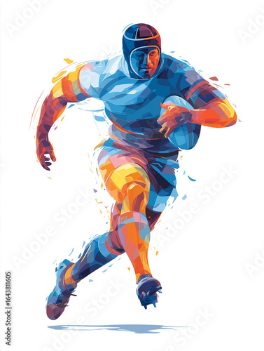 Rugby, American football, silhouette, speed, exercise, sports, athlete, sport, person, boy, helmet, active, cartoon, action, people, race, competition, player, illustration, vector, ball, running, run