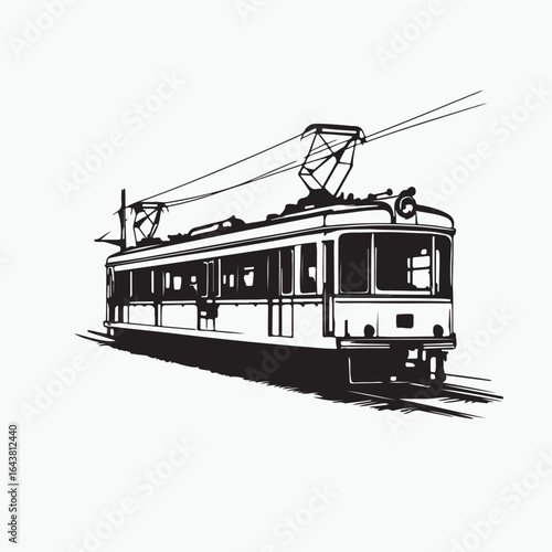 old tram in the city