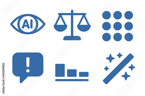 Visual representation of concepts related to artificial intelligence, law, and data analysis