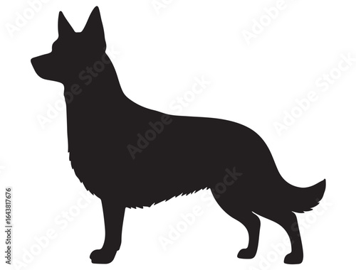 AUSTRALIAN KELPIE DOG SILHOUETTE