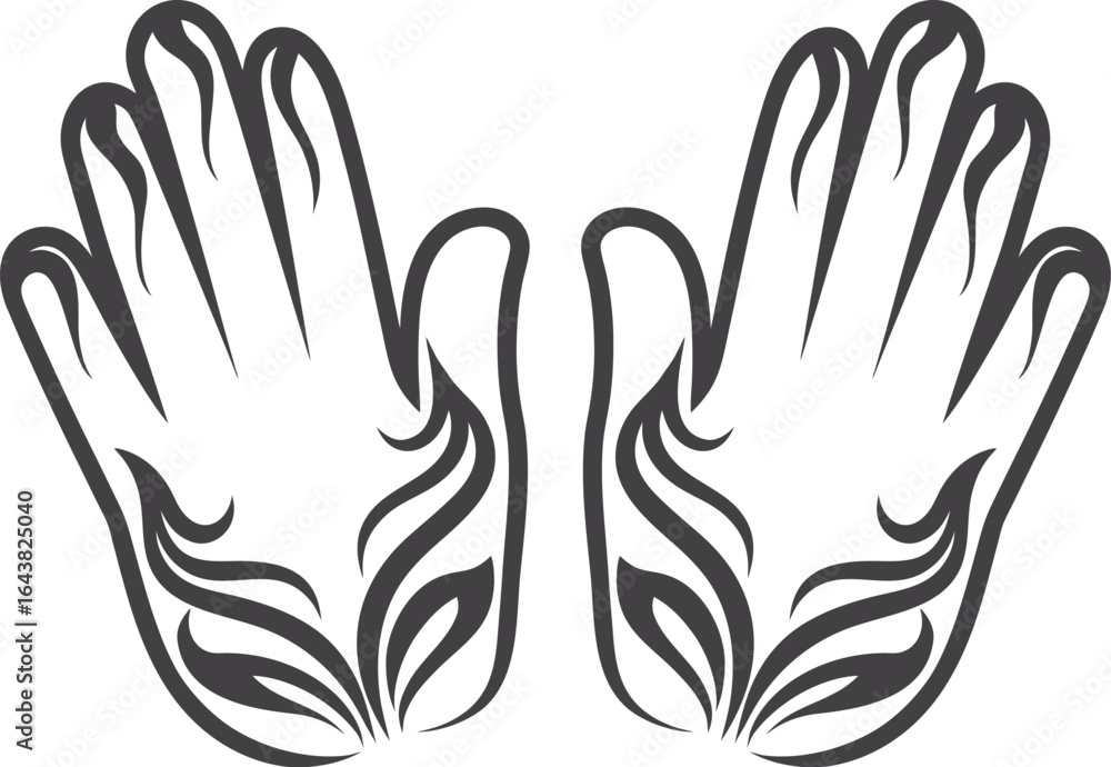 Fototapeta premium hands icon vector illustration