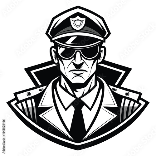 Intense Police Officer Badge