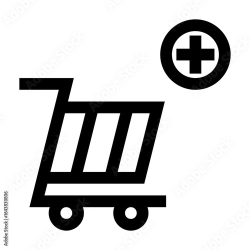 cashier icon line style add payment