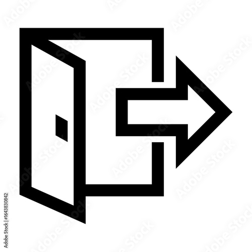 cashier icon line style logout