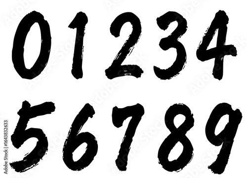 数字 Brush letters 筆文字 デザイン書 フォント	