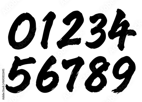 数字 Brush letters 筆文字 デザイン書 フォント	