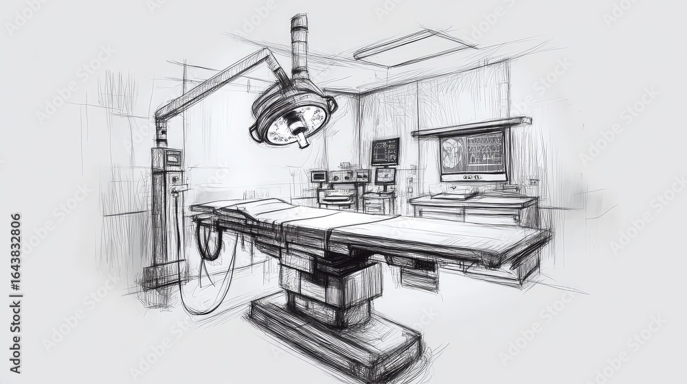 Obraz premium mechanism rotating operating table