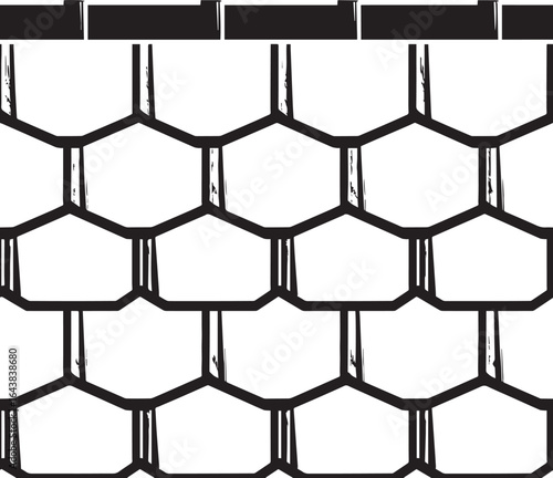 Roof Shingles Silhouette Pattern | Seamless Black Vector Artwork