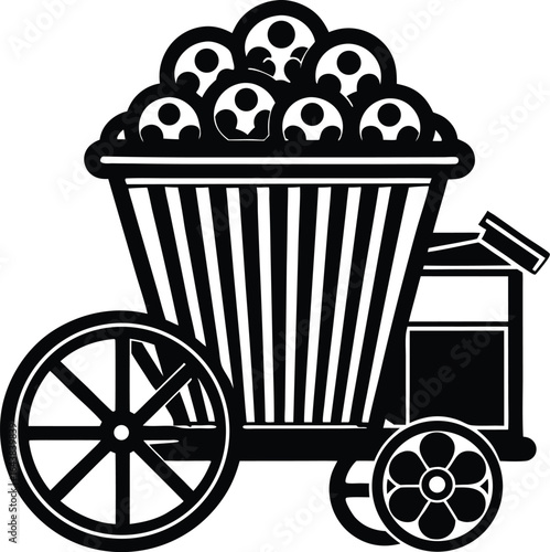 Popcorn Maker Vector | Retro & Modern Popcorn Machine Clipart Set