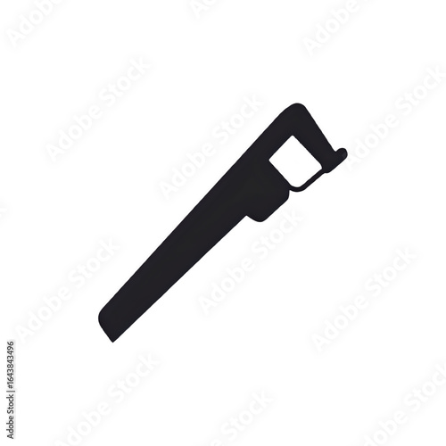 Hand Saw Silhouette: A Tool Icon for Construction & DIY Projects