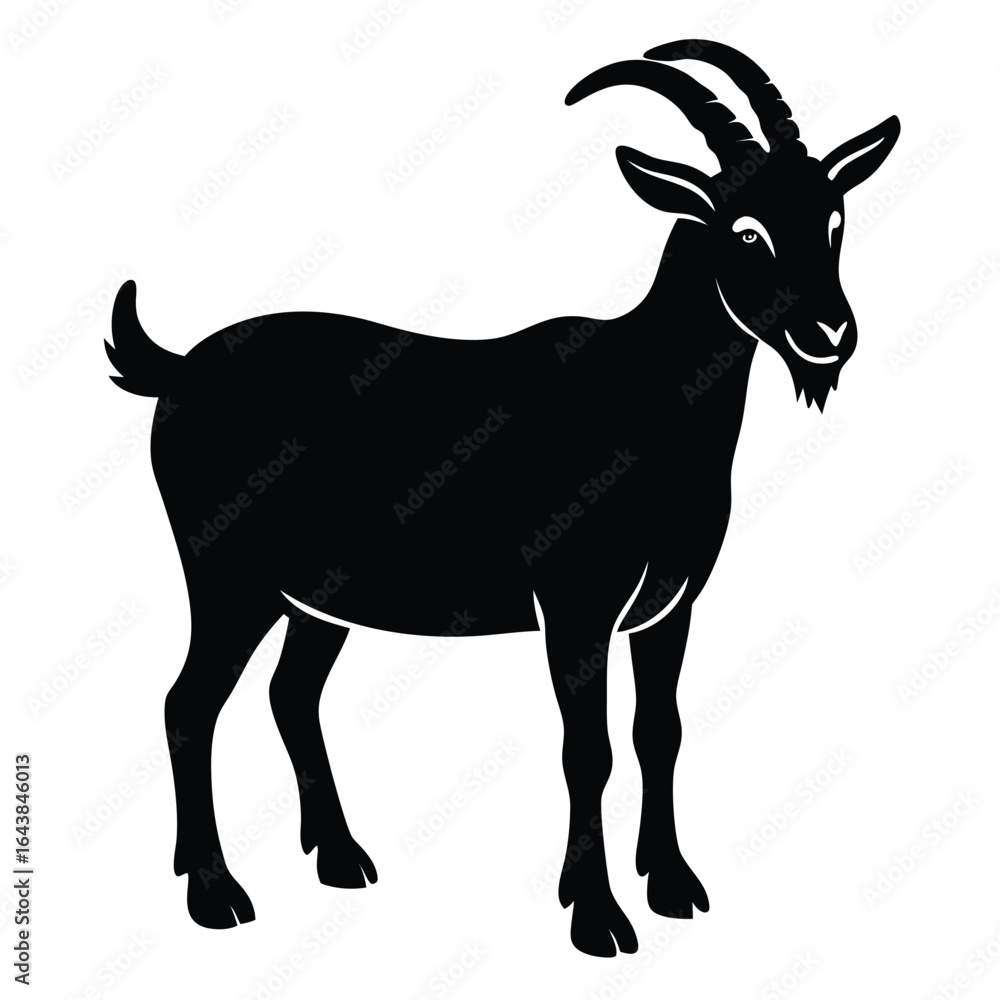 Obraz premium goat vector animal sihouette